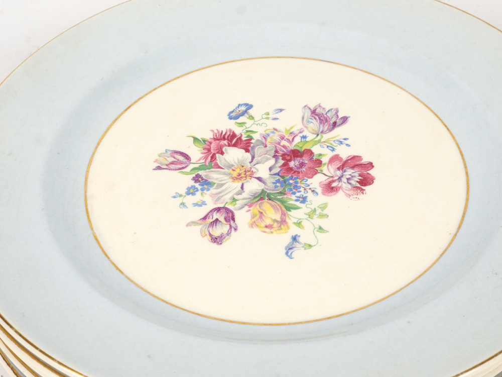 Set of Five French Saxon China Co. Plates