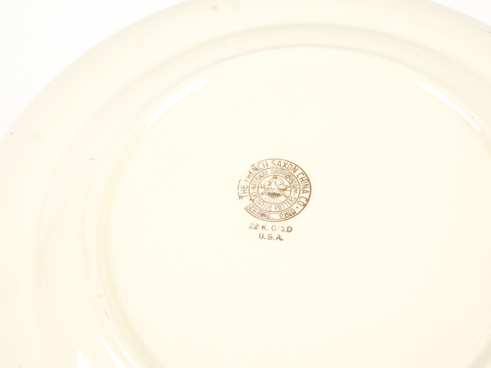 Set of Five French Saxon China Co. Plates