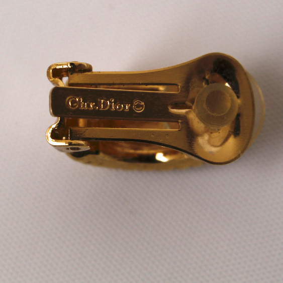 Dior Gold Tone Earrings