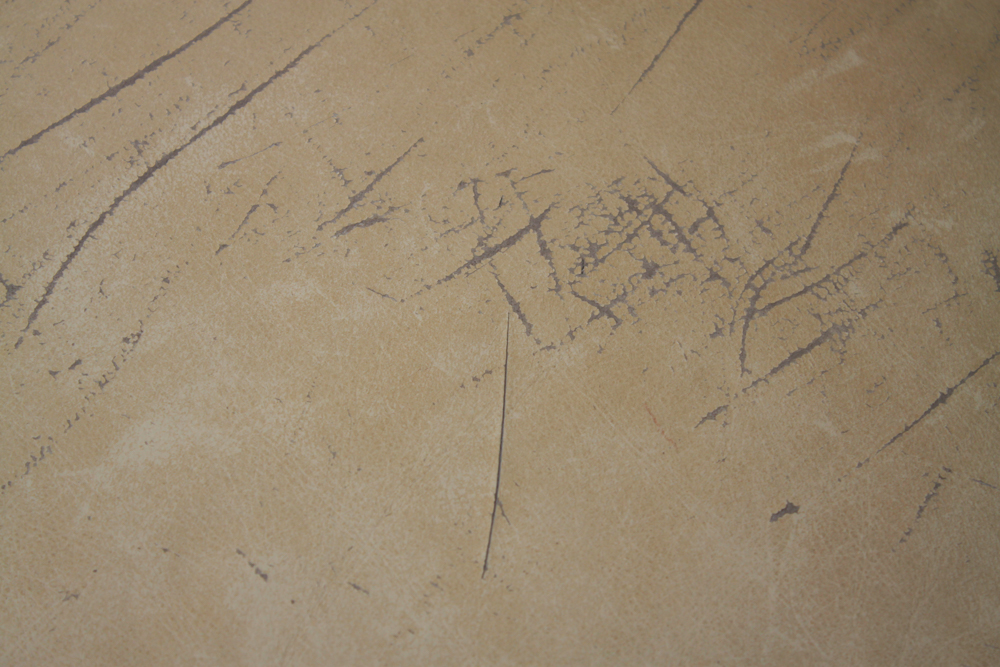 Leather Couch in Almond