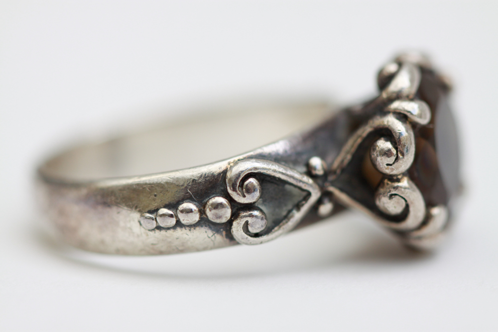 Sterling Silver Earrings and Smoky Quartz Ring