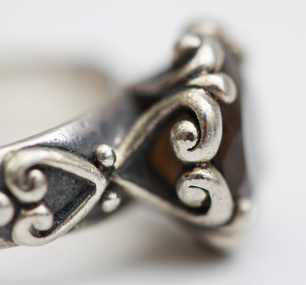 Sterling Silver Earrings and Smoky Quartz Ring