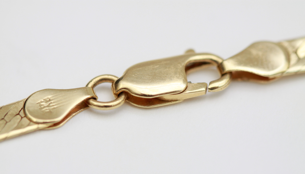 Pair of 14K Gold Herringbone Necklaces