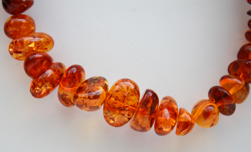 Pair of Faux Amber Necklaces