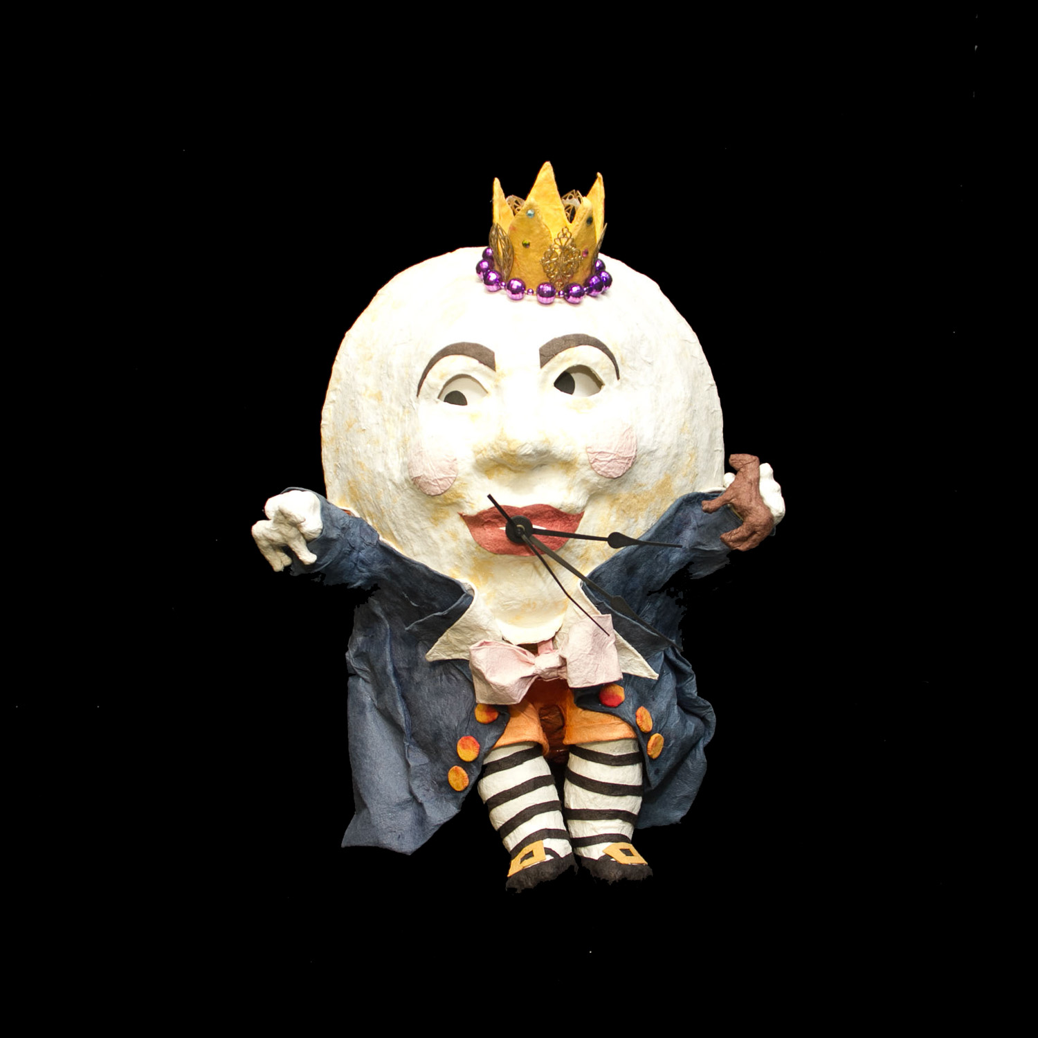 Papier Mache Humpty Dumpty Wall Clock