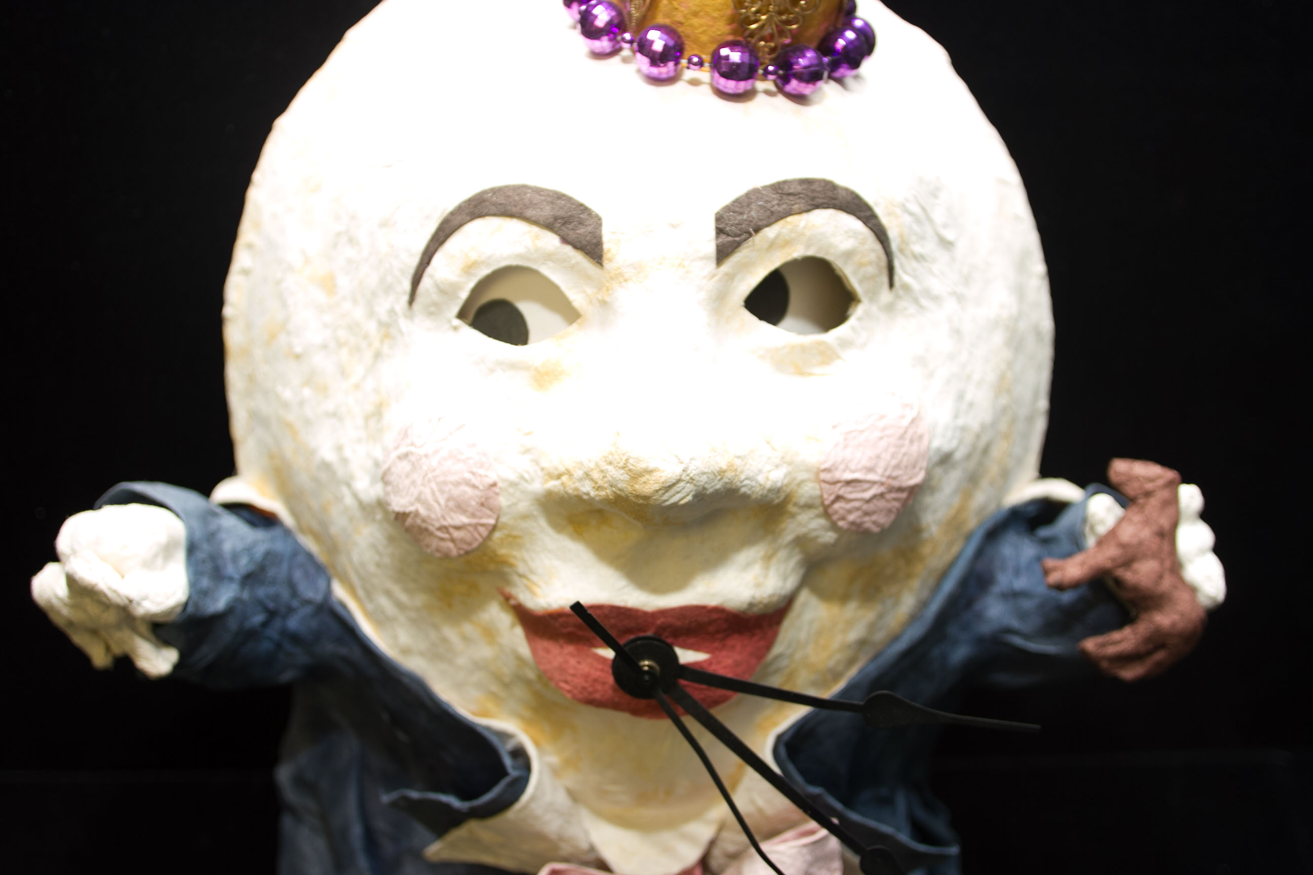 Papier Mache Humpty Dumpty Wall Clock