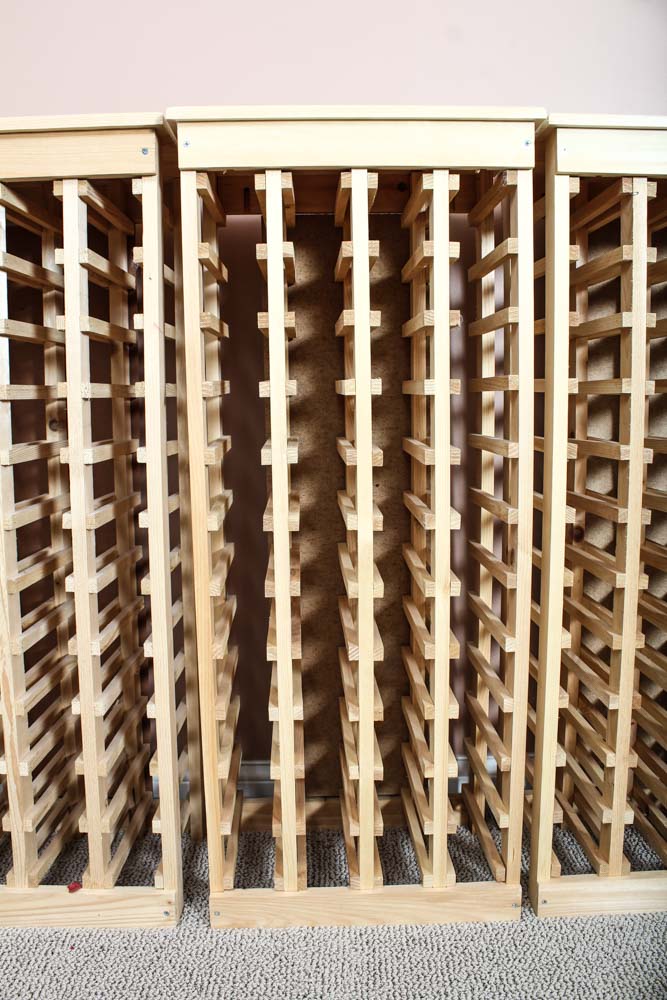 Set of Six Wooden Wine Racks