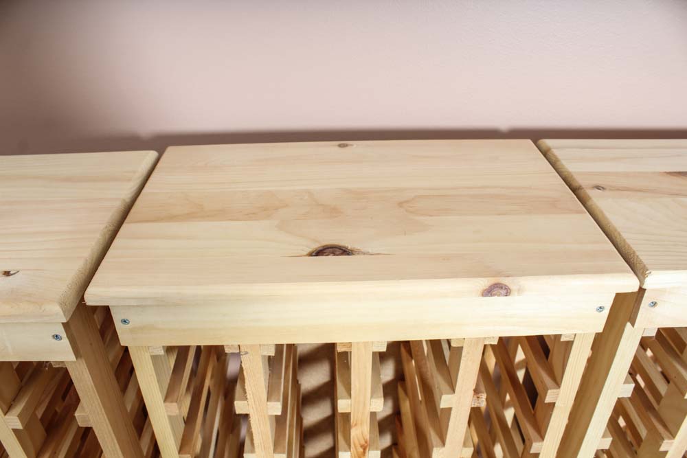 Set of Six Wooden Wine Racks