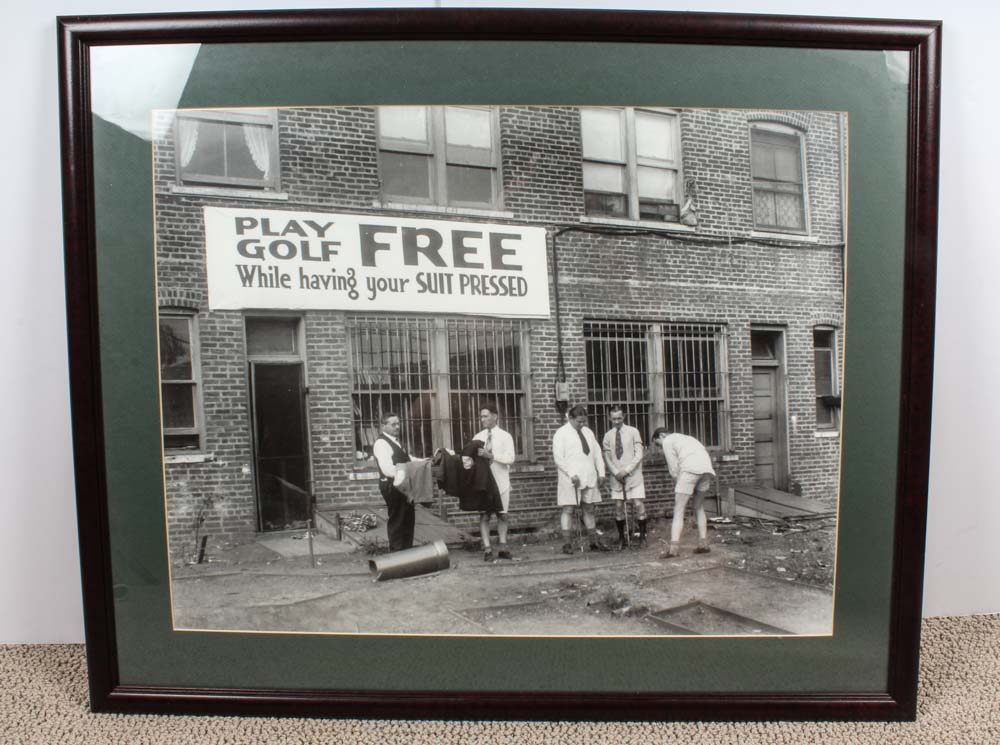 Pair of Golf Themed Offset Lithographs