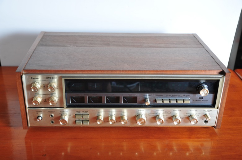 Vintage Sansui Turntable, Receiver and Accessories