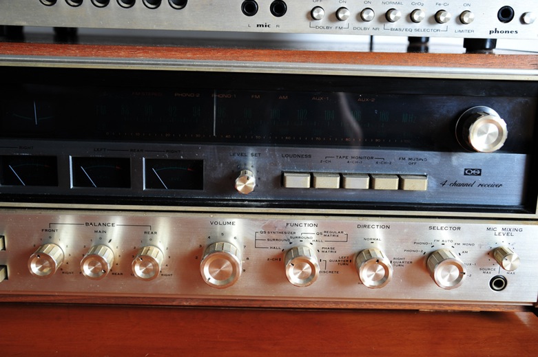 Vintage Sansui Turntable, Receiver and Accessories