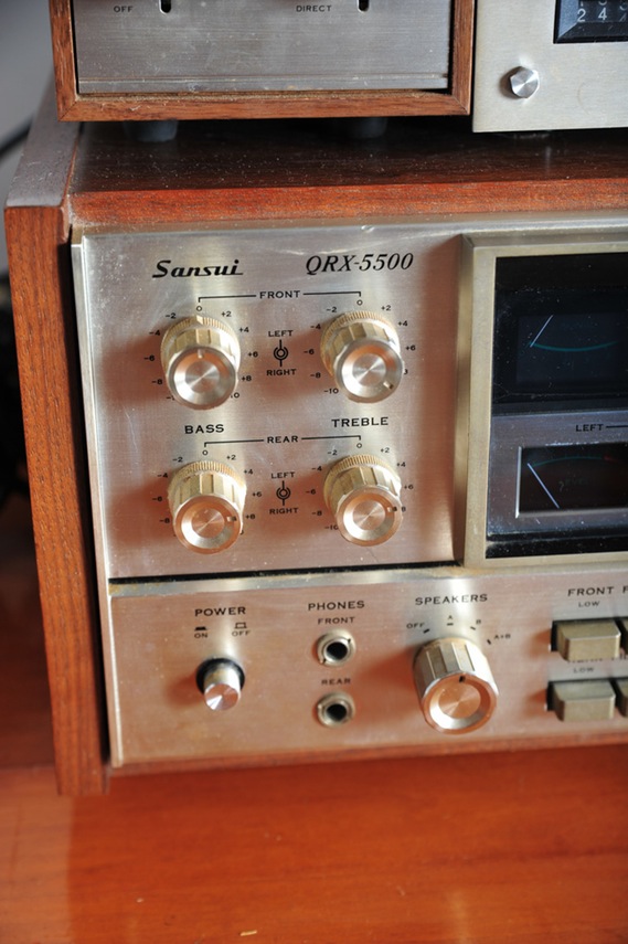 Vintage Sansui Turntable, Receiver and Accessories