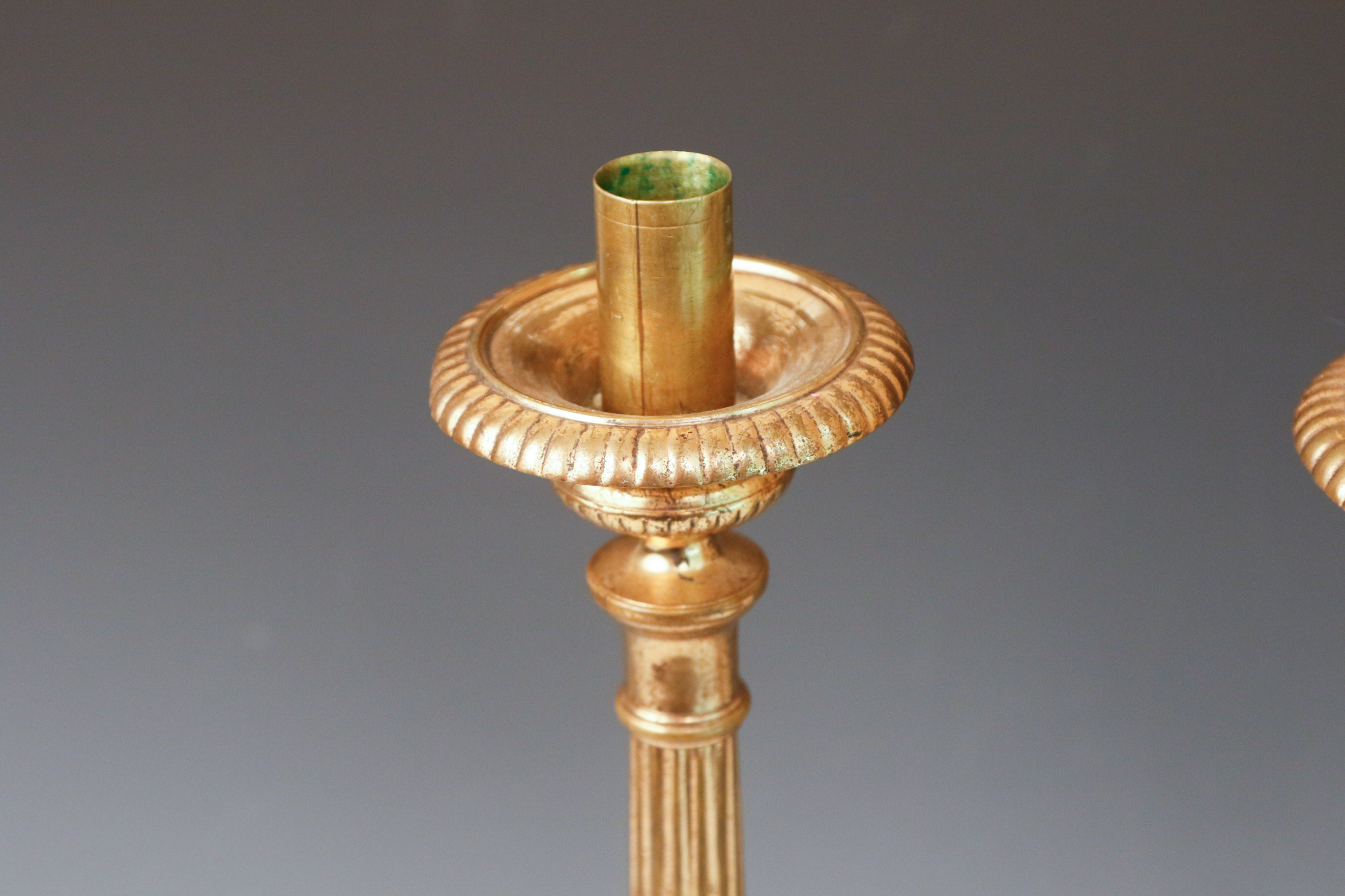 Pair of Brass Altar Candlesticks