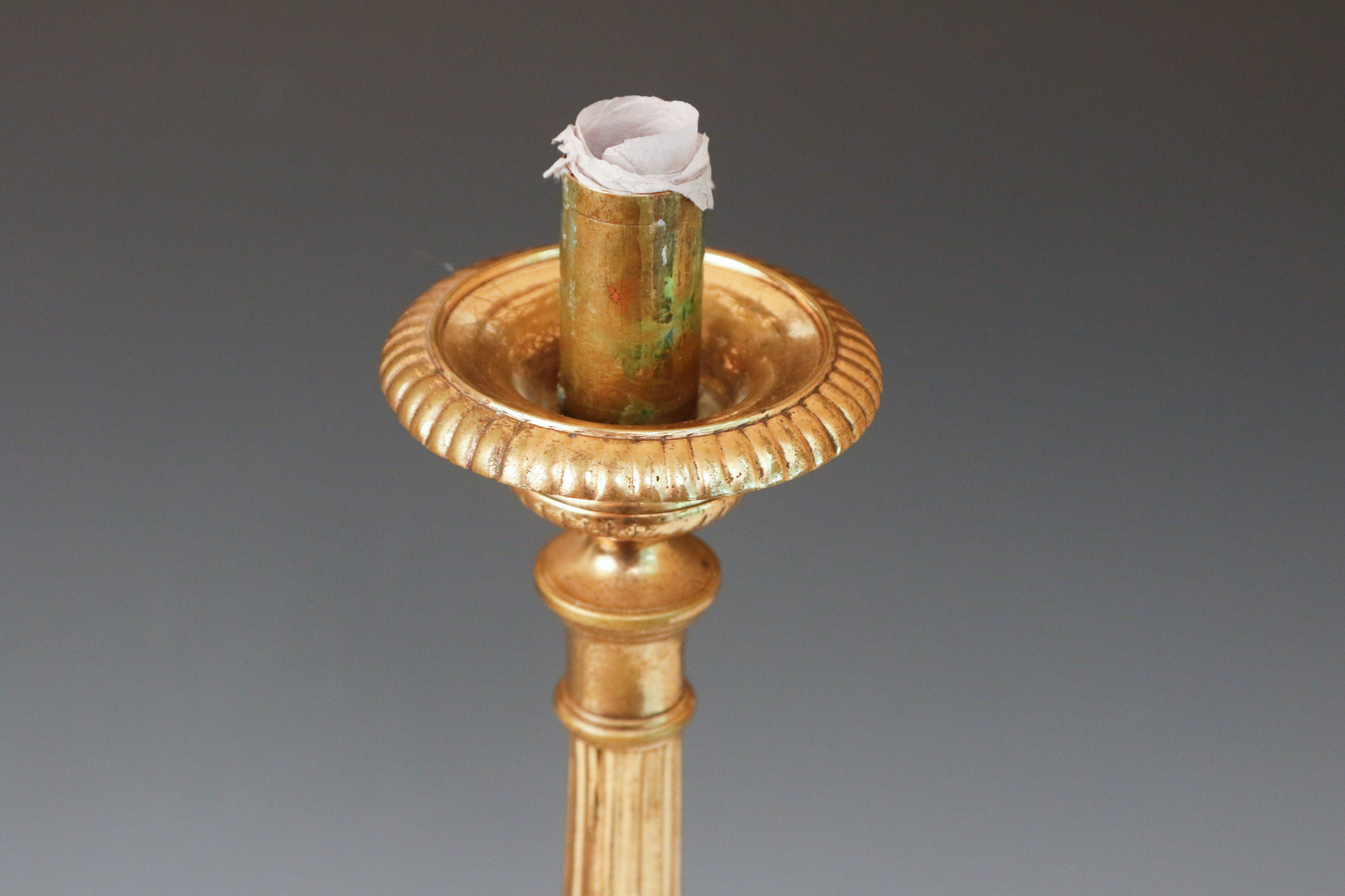 Pair of Brass Altar Candlesticks