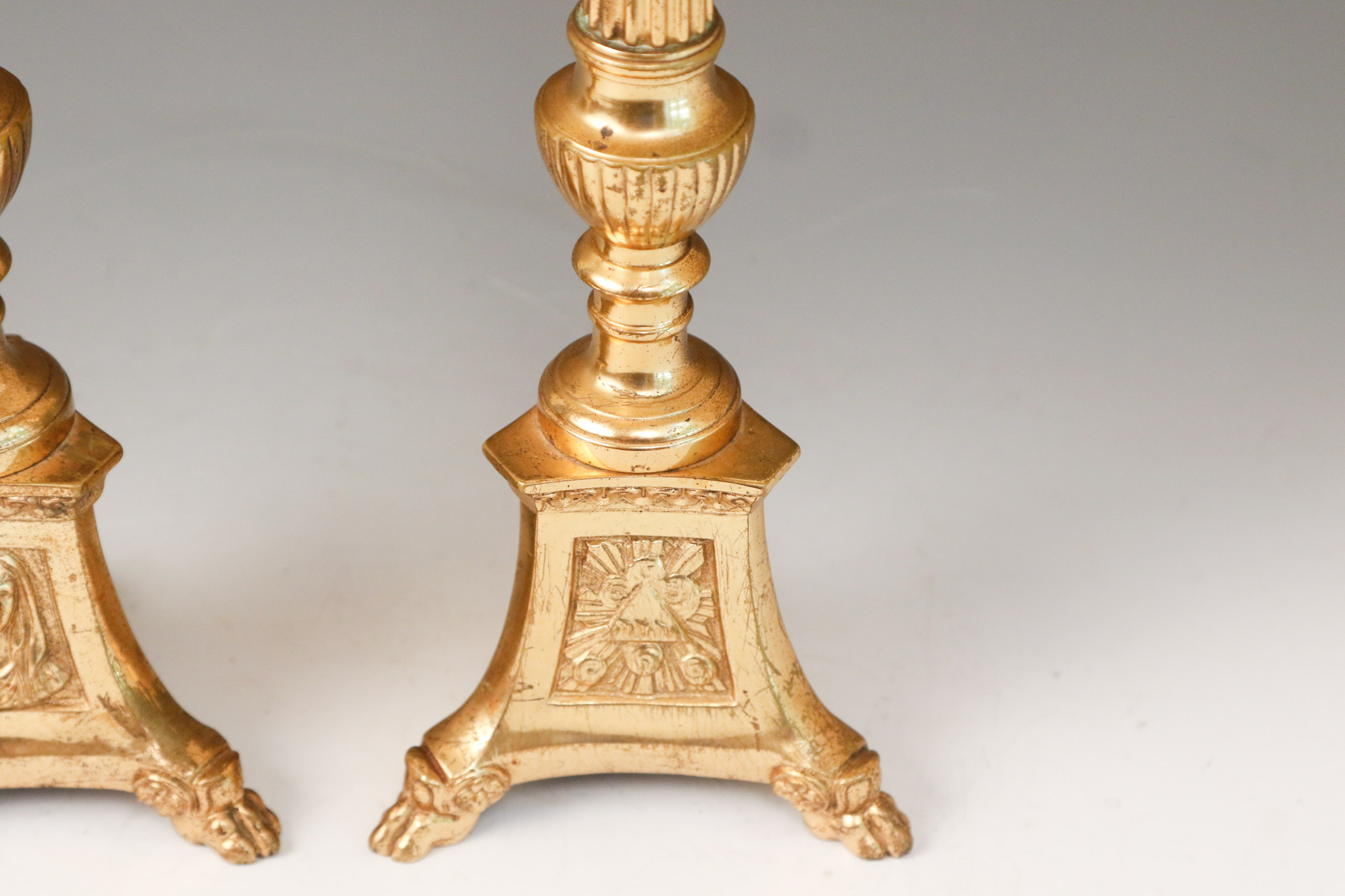 Pair of Brass Altar Candlesticks