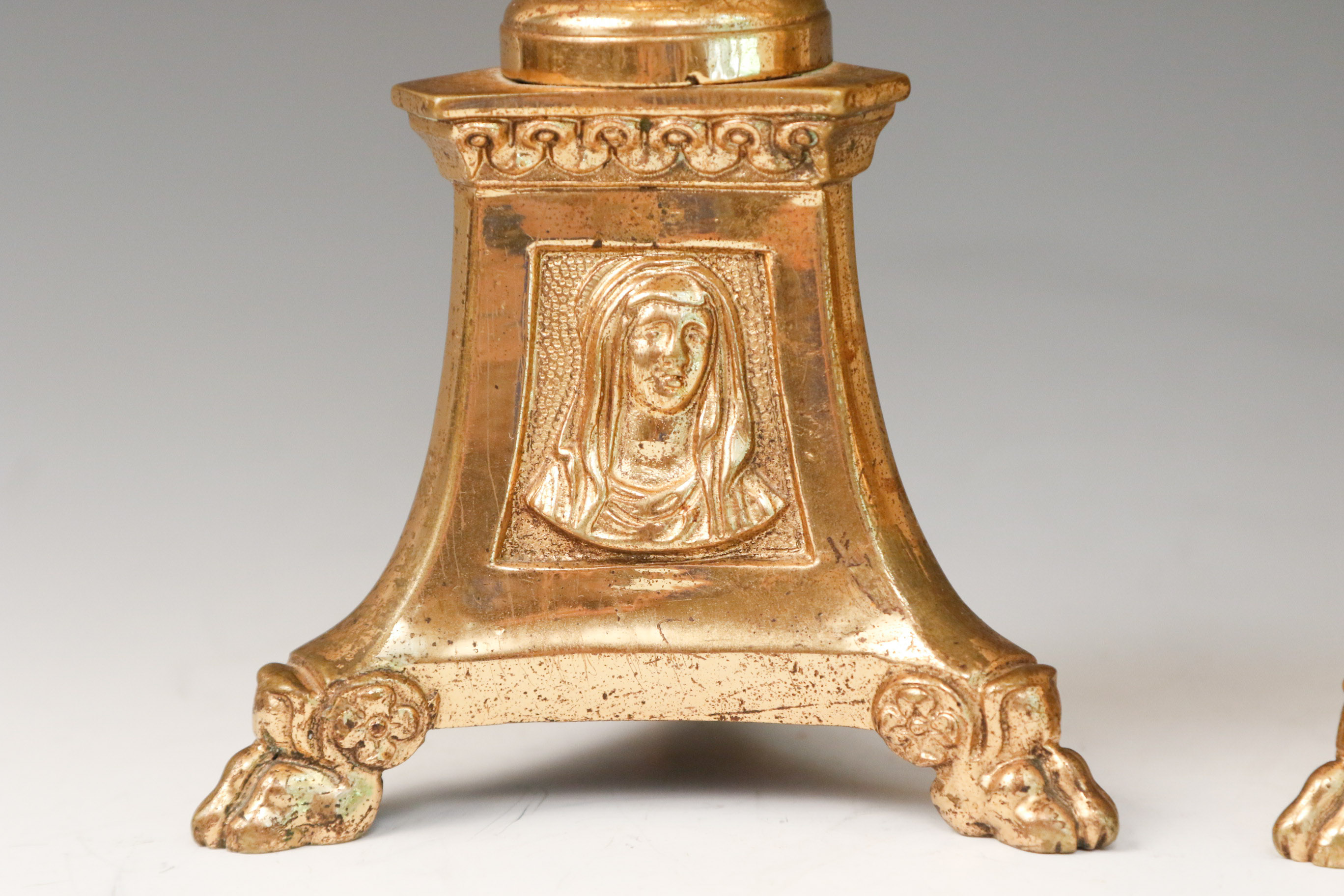 Pair of Brass Altar Candlesticks