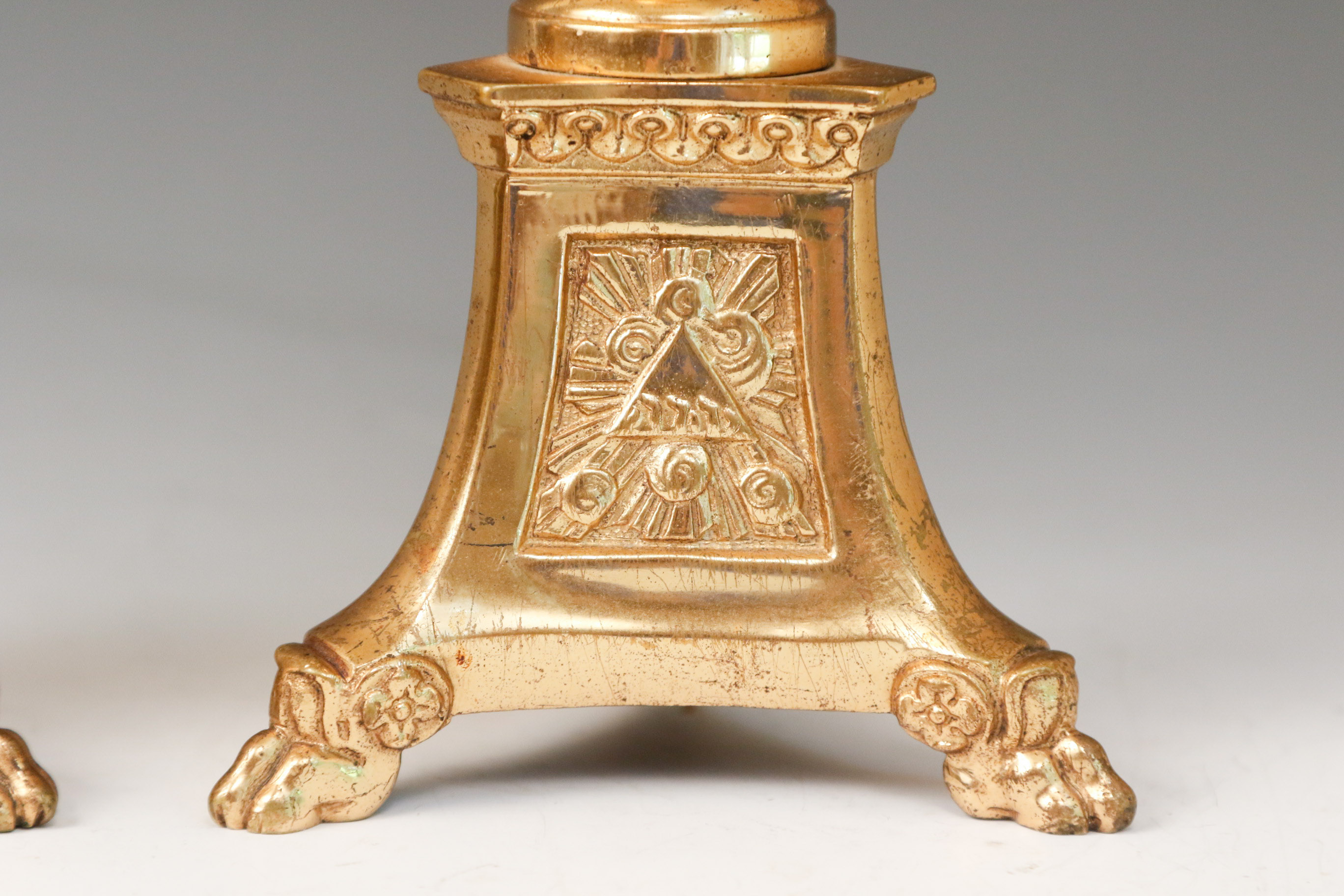 Pair of Brass Altar Candlesticks
