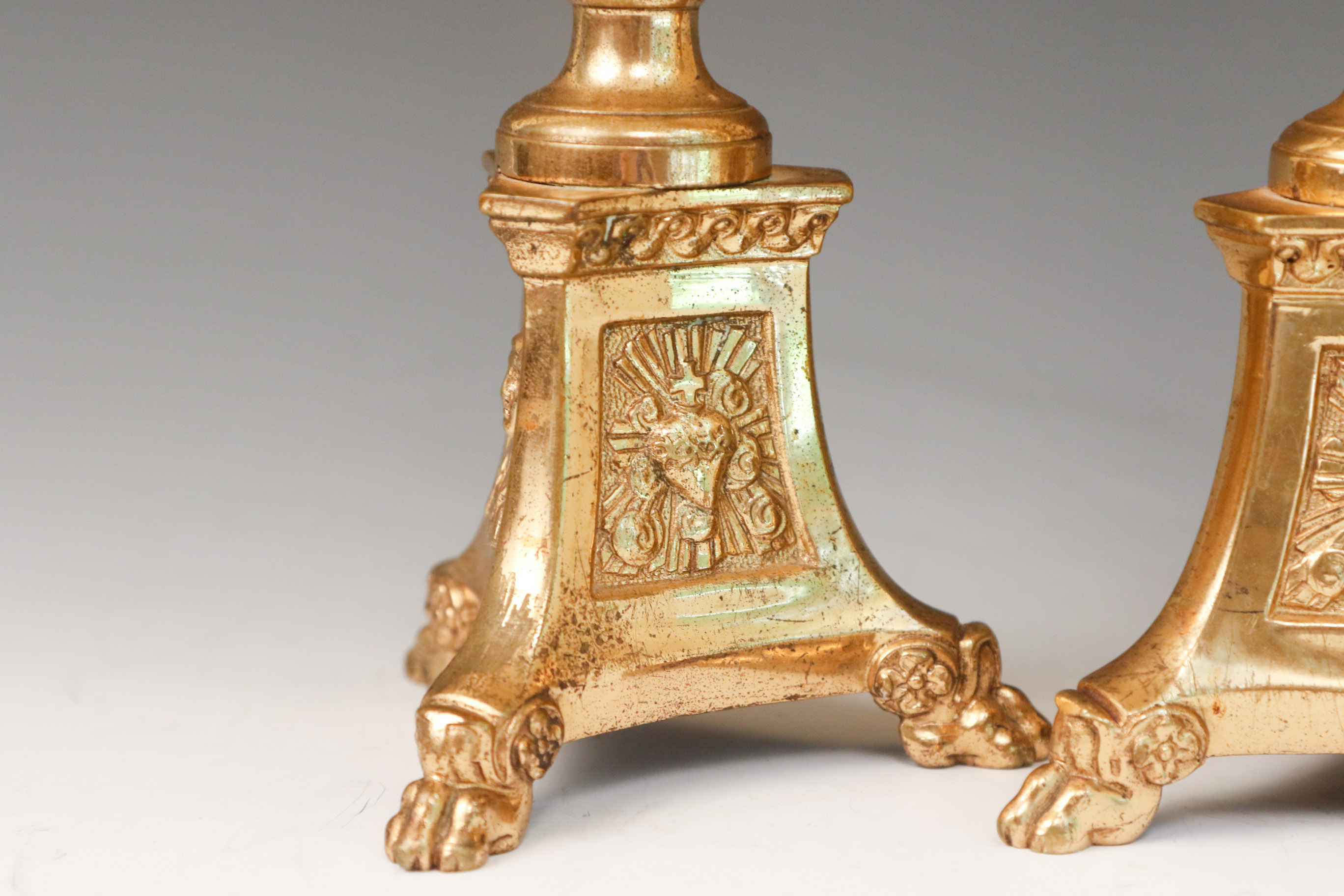Pair of Brass Altar Candlesticks