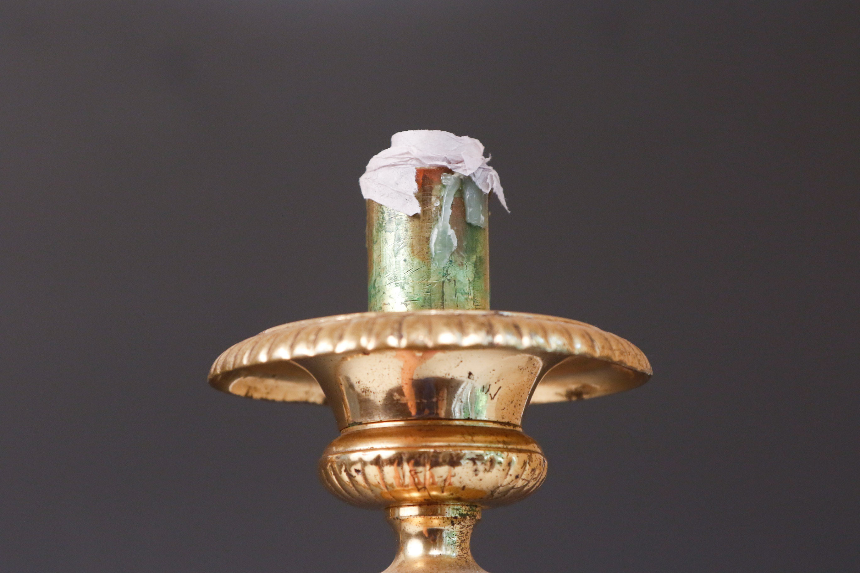 Pair of Brass Altar Candlesticks