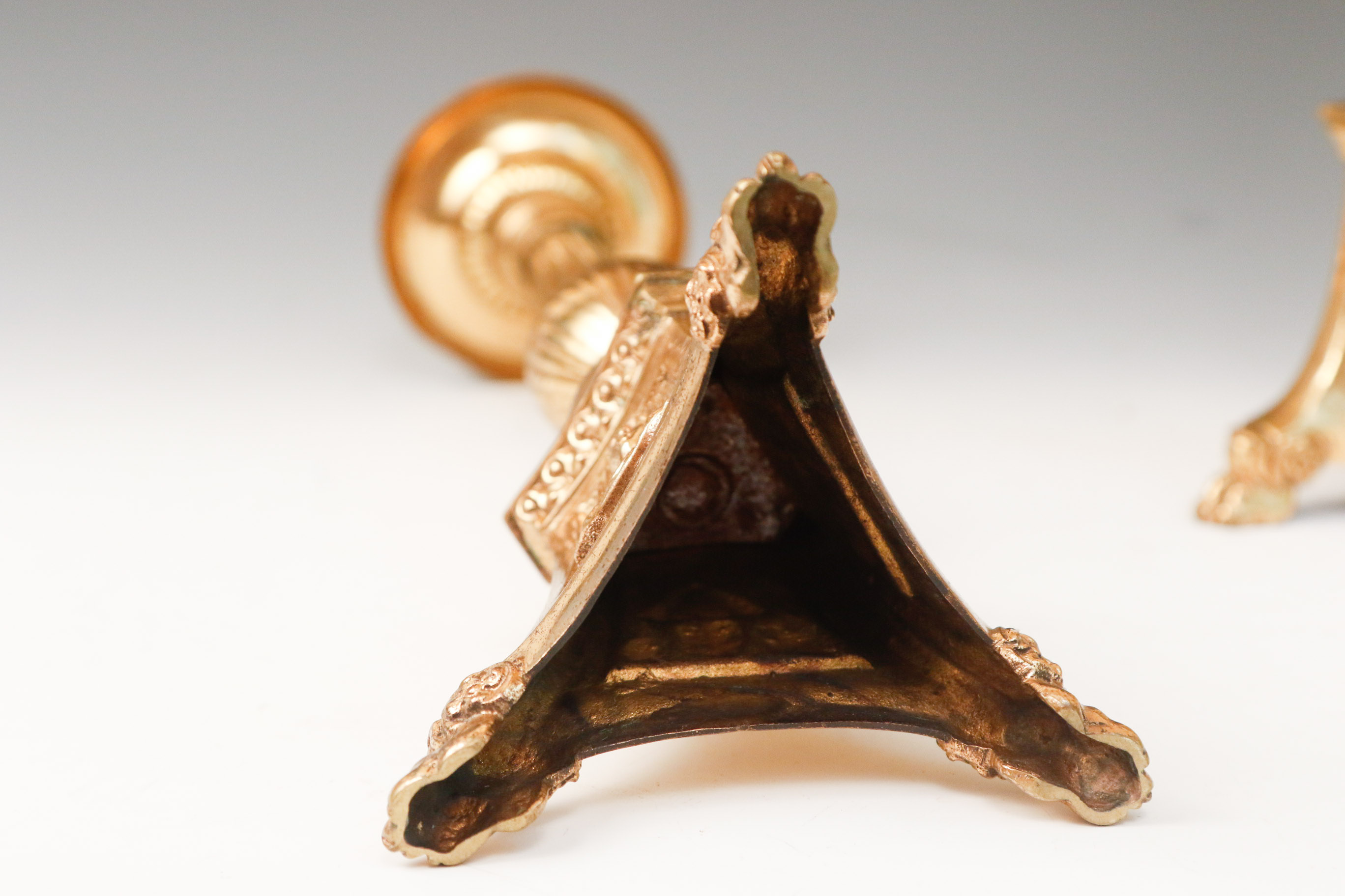 Pair of Brass Altar Candlesticks