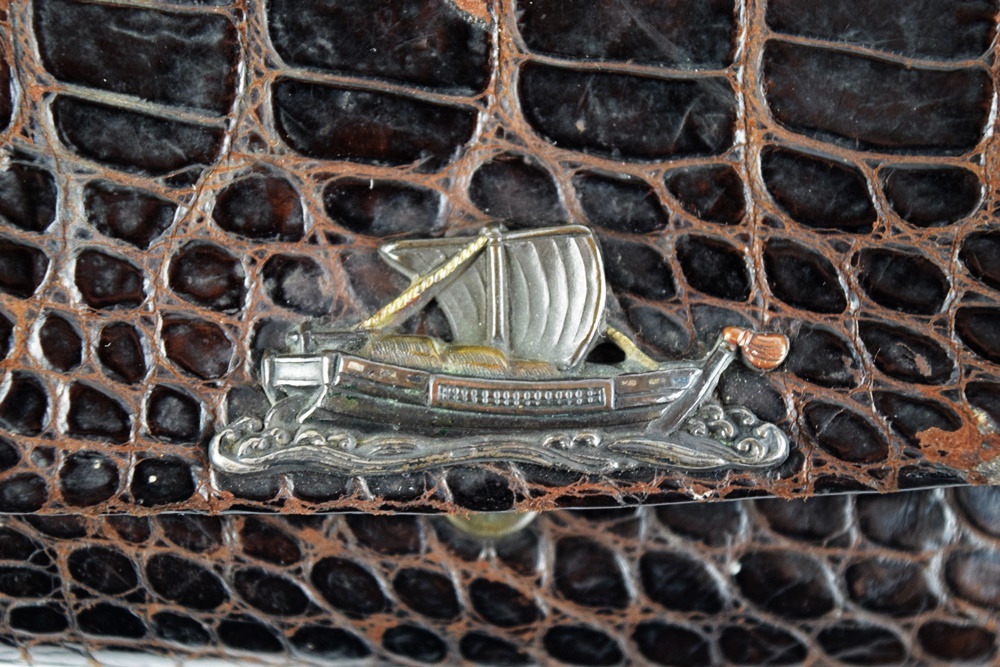 Meiji Period Signed Kiseru (Japanese Smoking Pipe) with Carved Holder and Tobacco Pouch