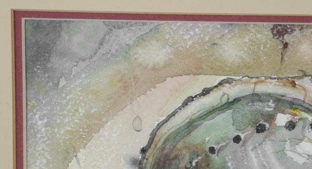 Signed Original Watercolor Painting of Abalone Shell
