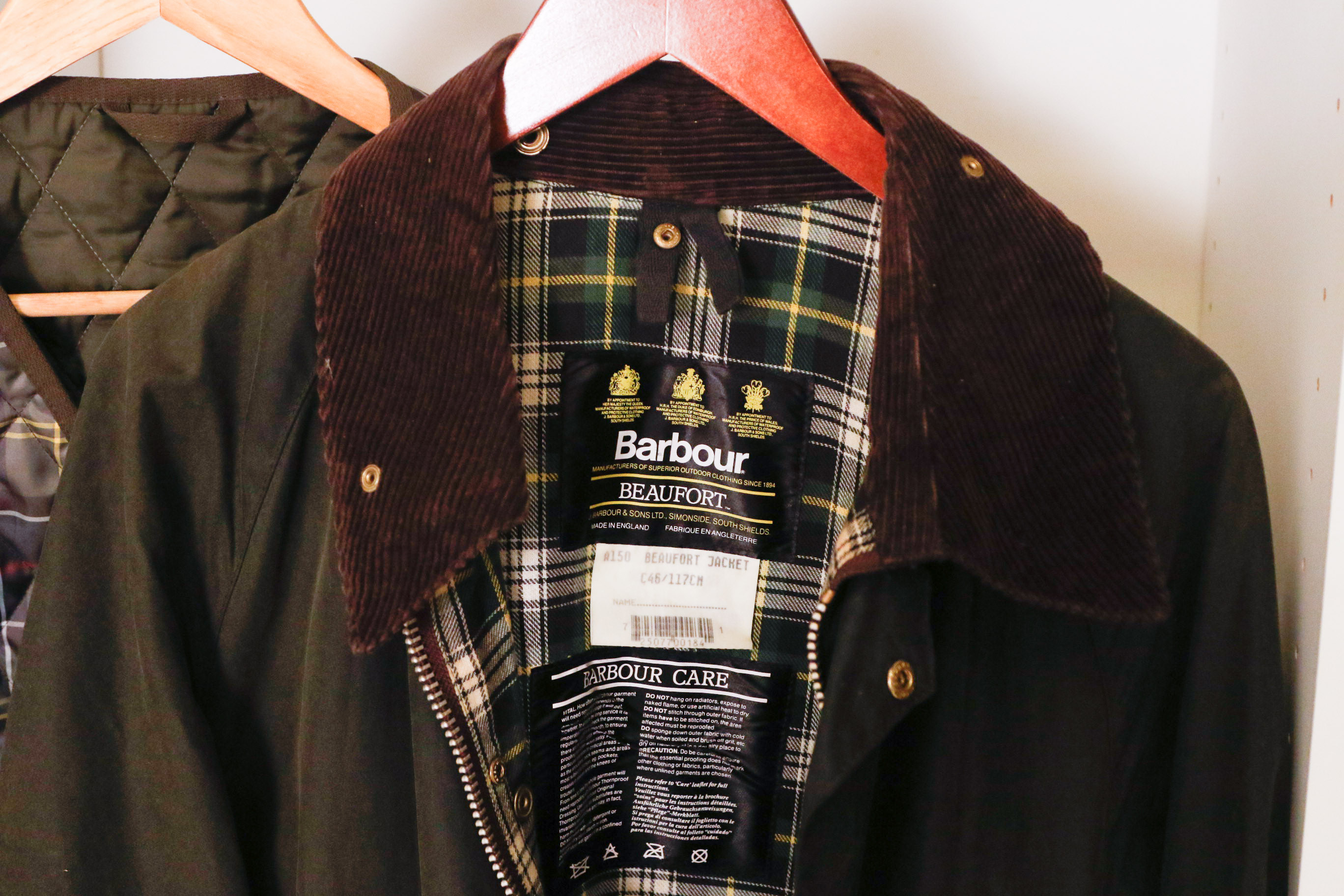 Men's Barbour Beaufort Waxed Jacket and Women's Tartan Betty Gilet Vest