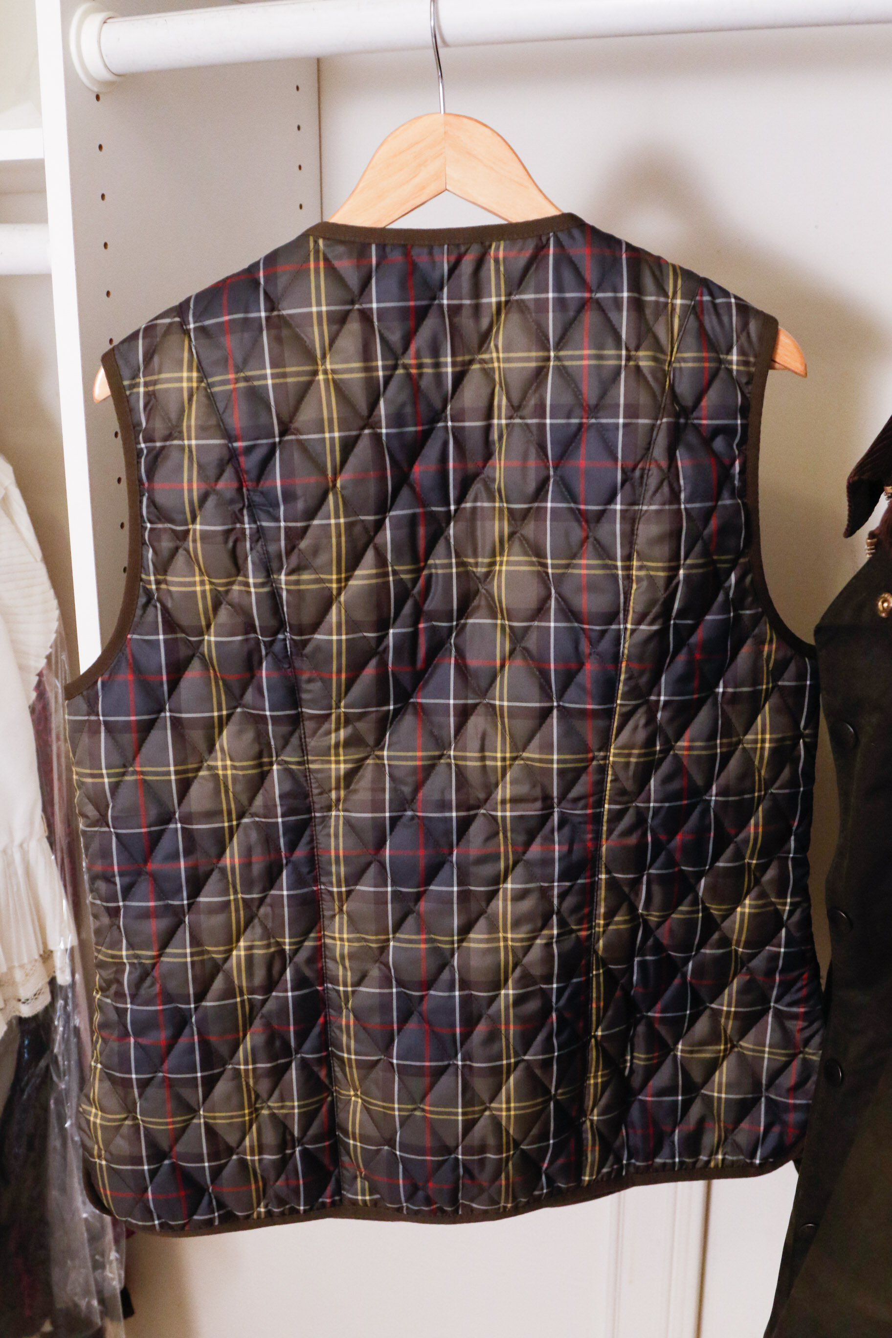 Men's Barbour Beaufort Waxed Jacket and Women's Tartan Betty Gilet Vest