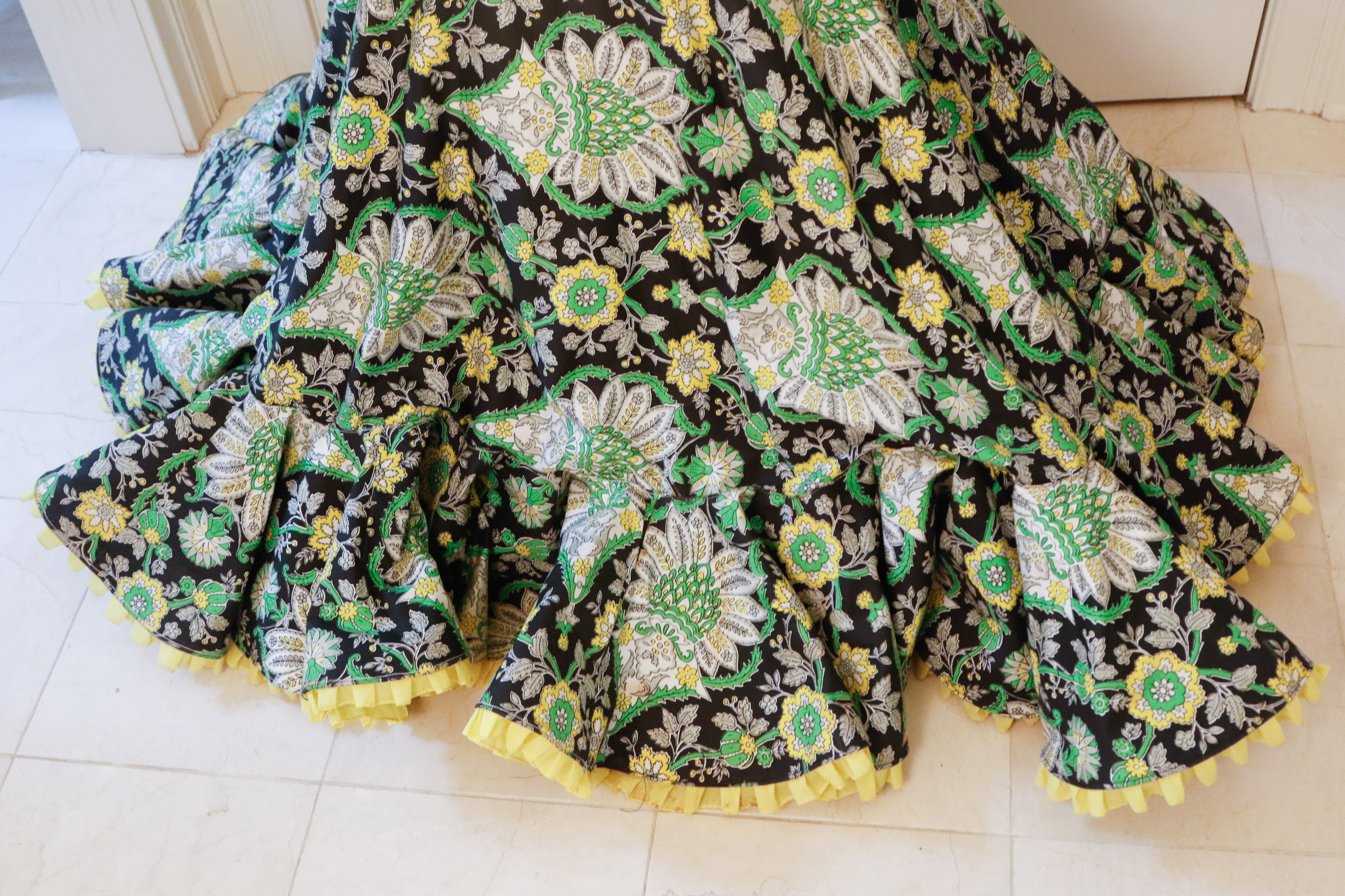 Vintage Spanish Flamenco Dress