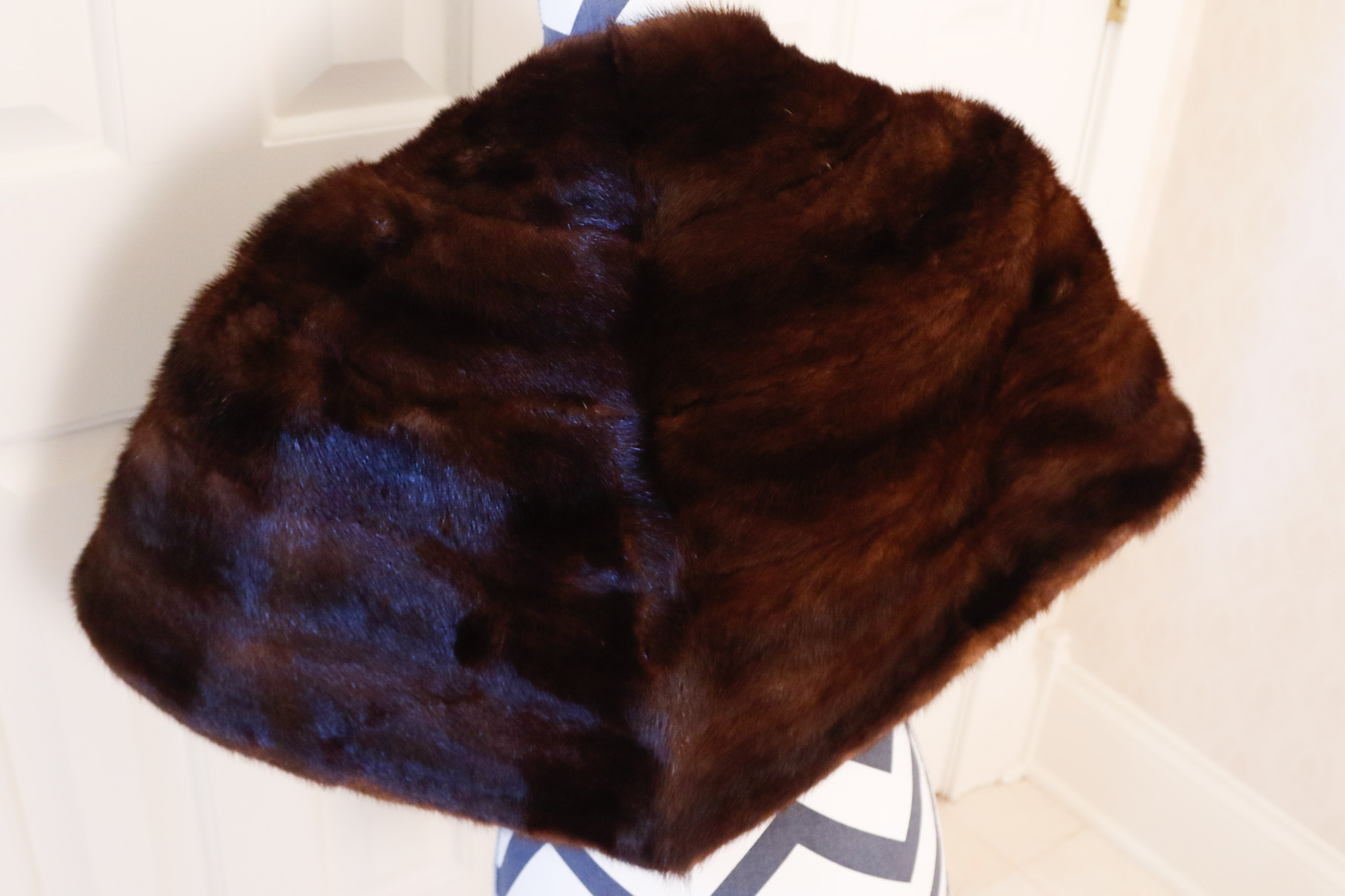 Mink Fur Stole and Three Fur Collars