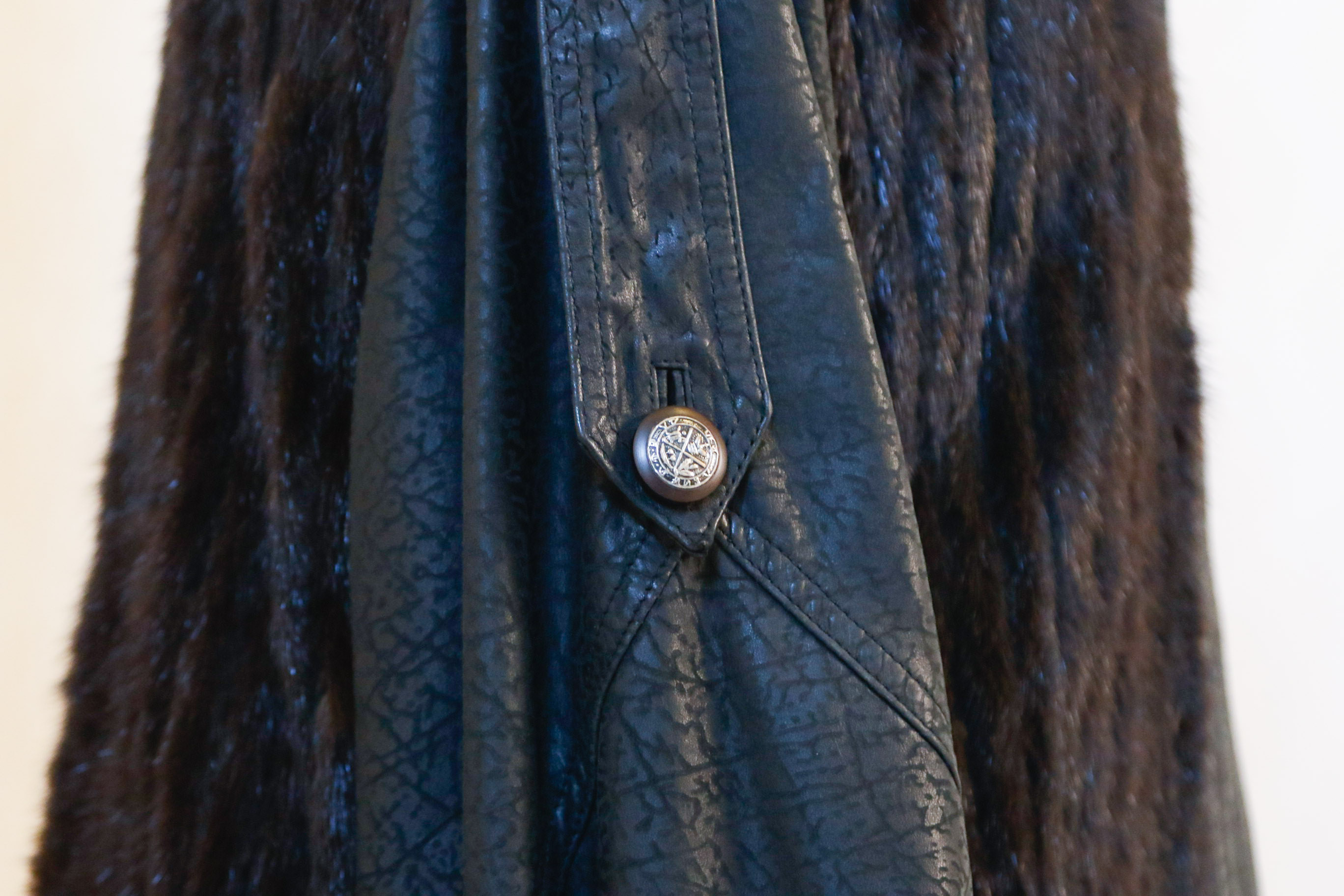 1980s Henig Leather and Fur Coat