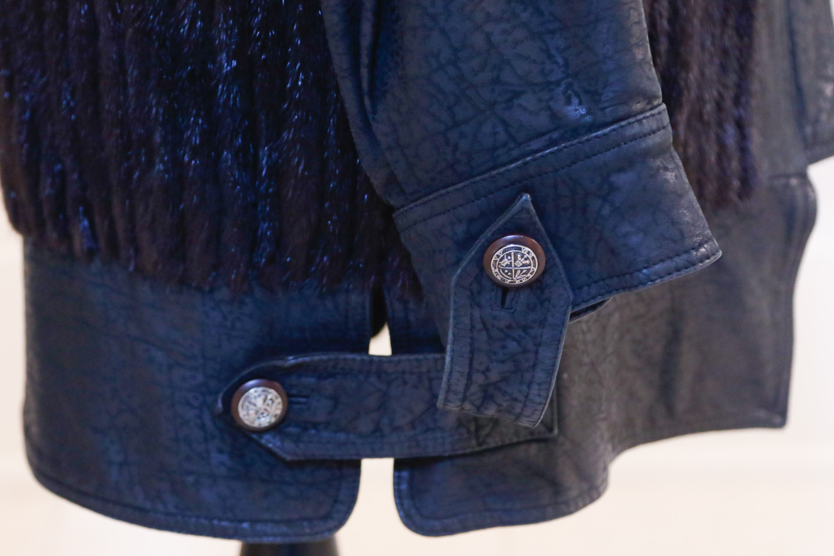 1980s Henig Leather and Fur Coat