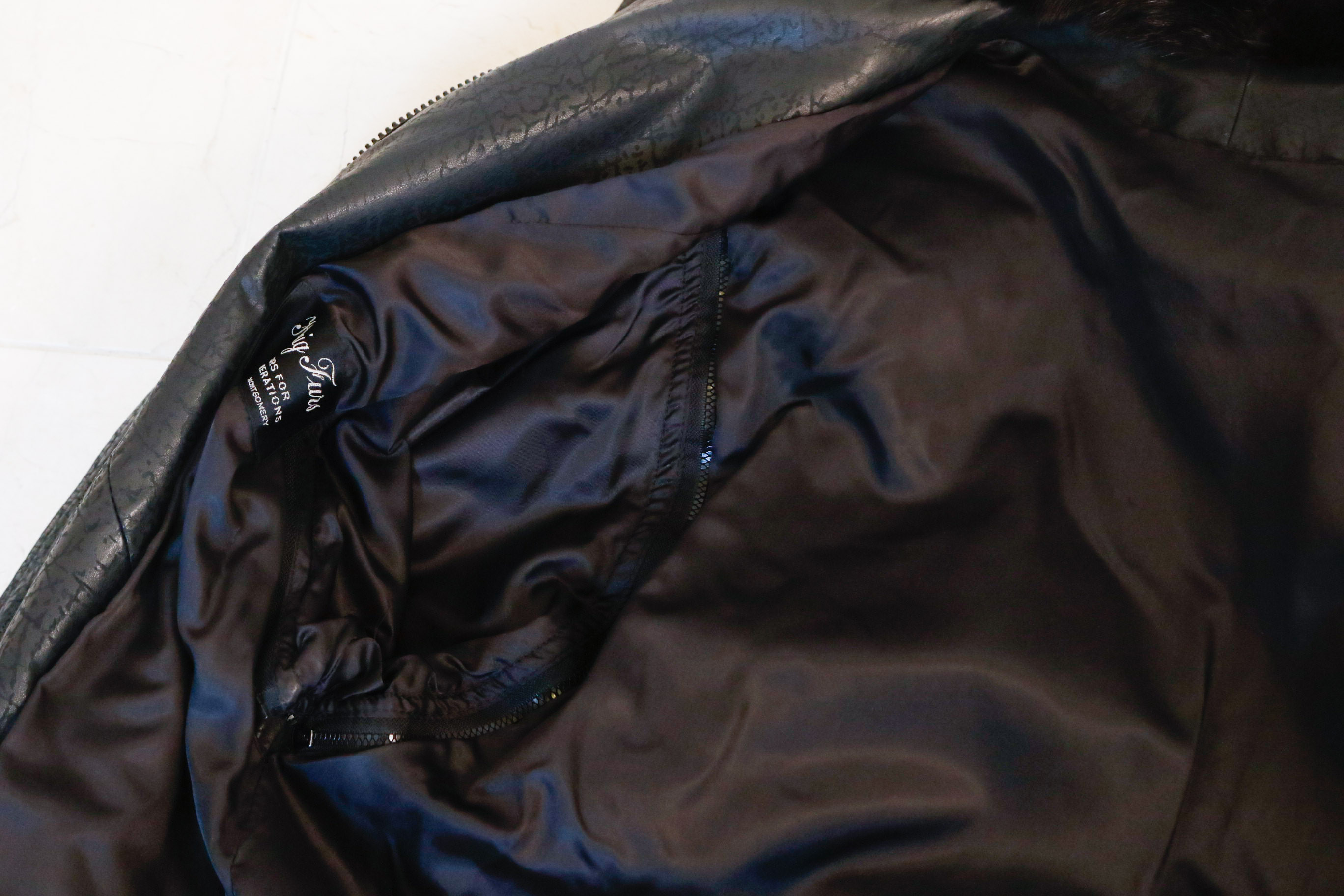 1980s Henig Leather and Fur Coat