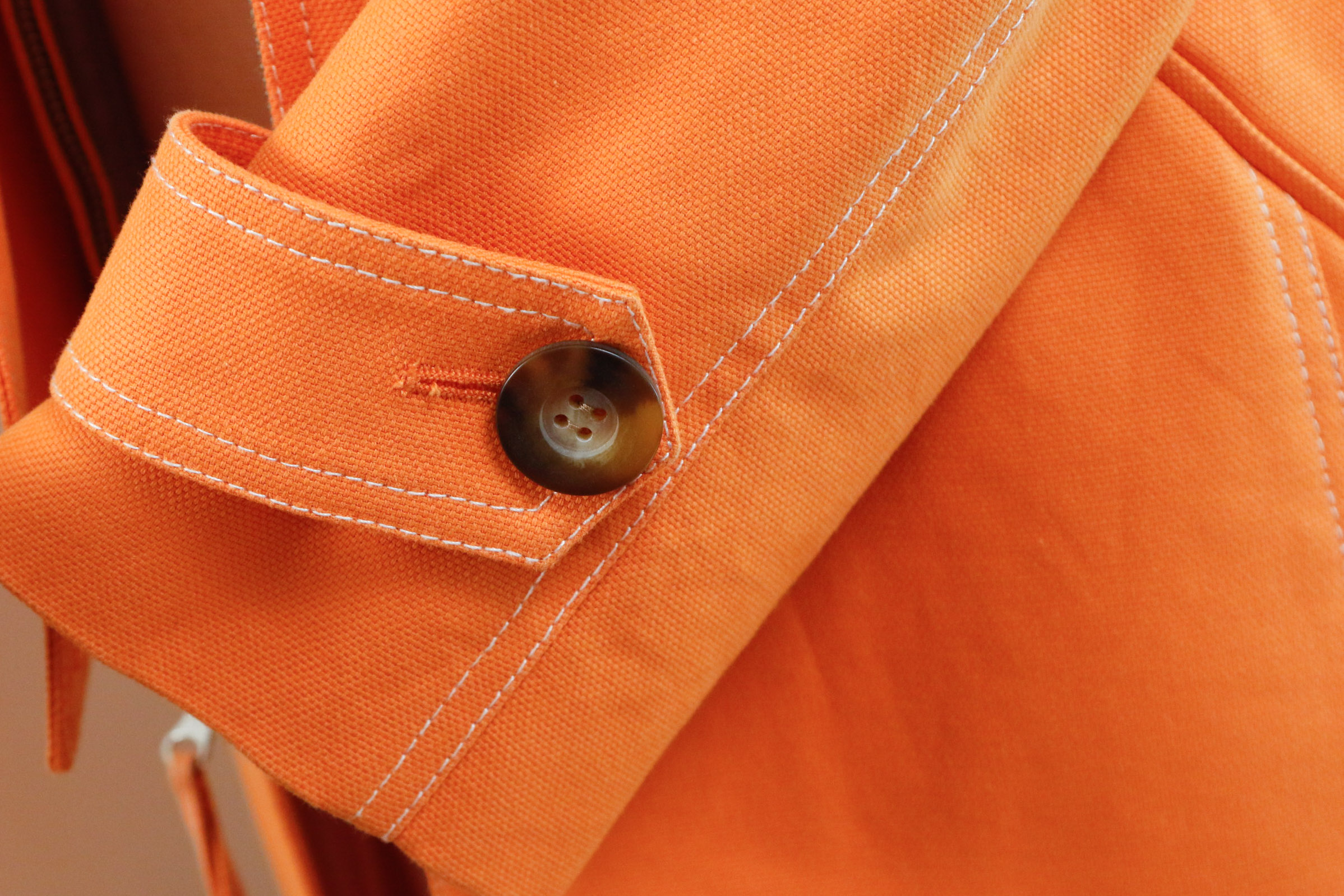 Tory Burch Knit Frock with BCBG Orange Trench Coat