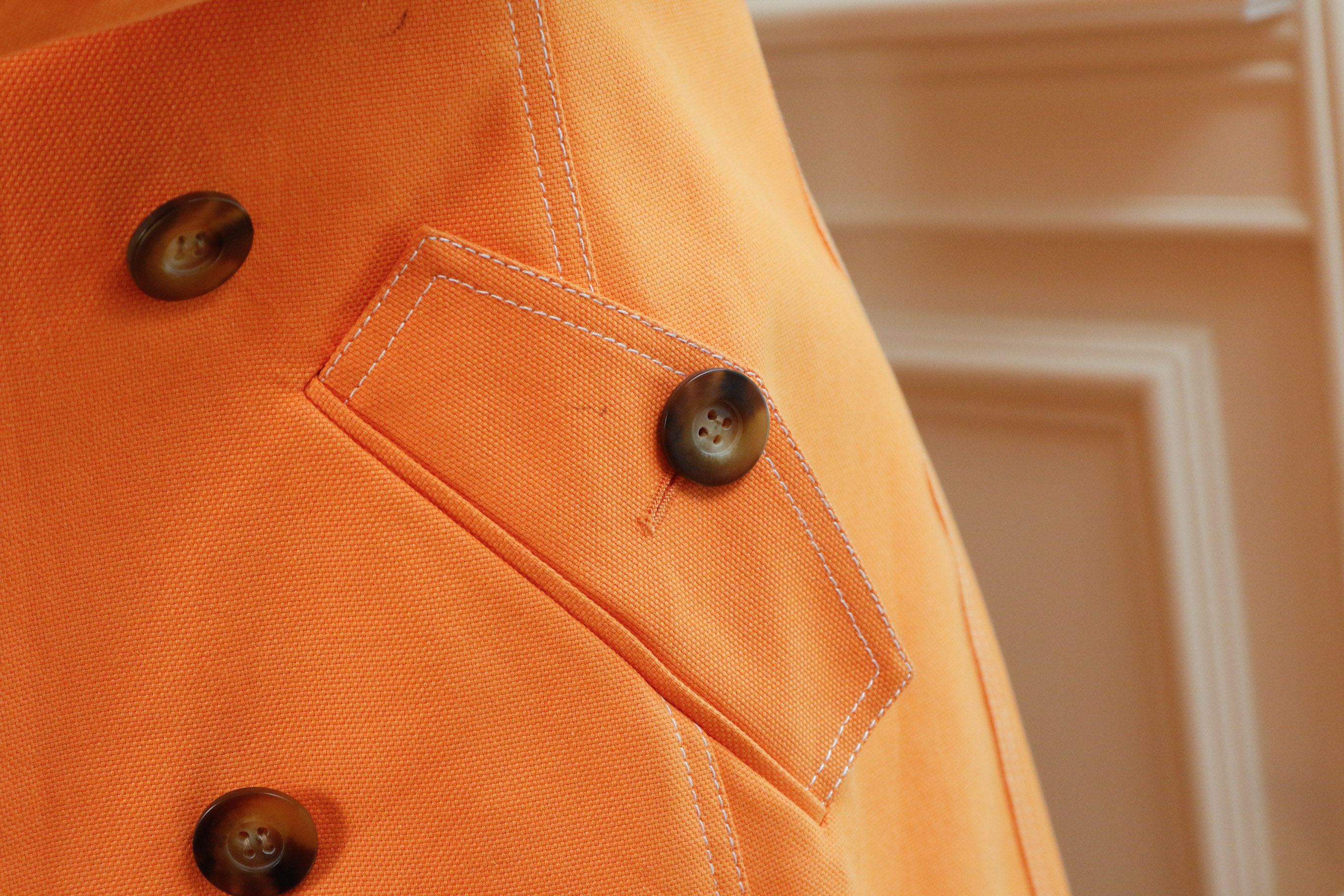 Tory Burch Knit Frock with BCBG Orange Trench Coat