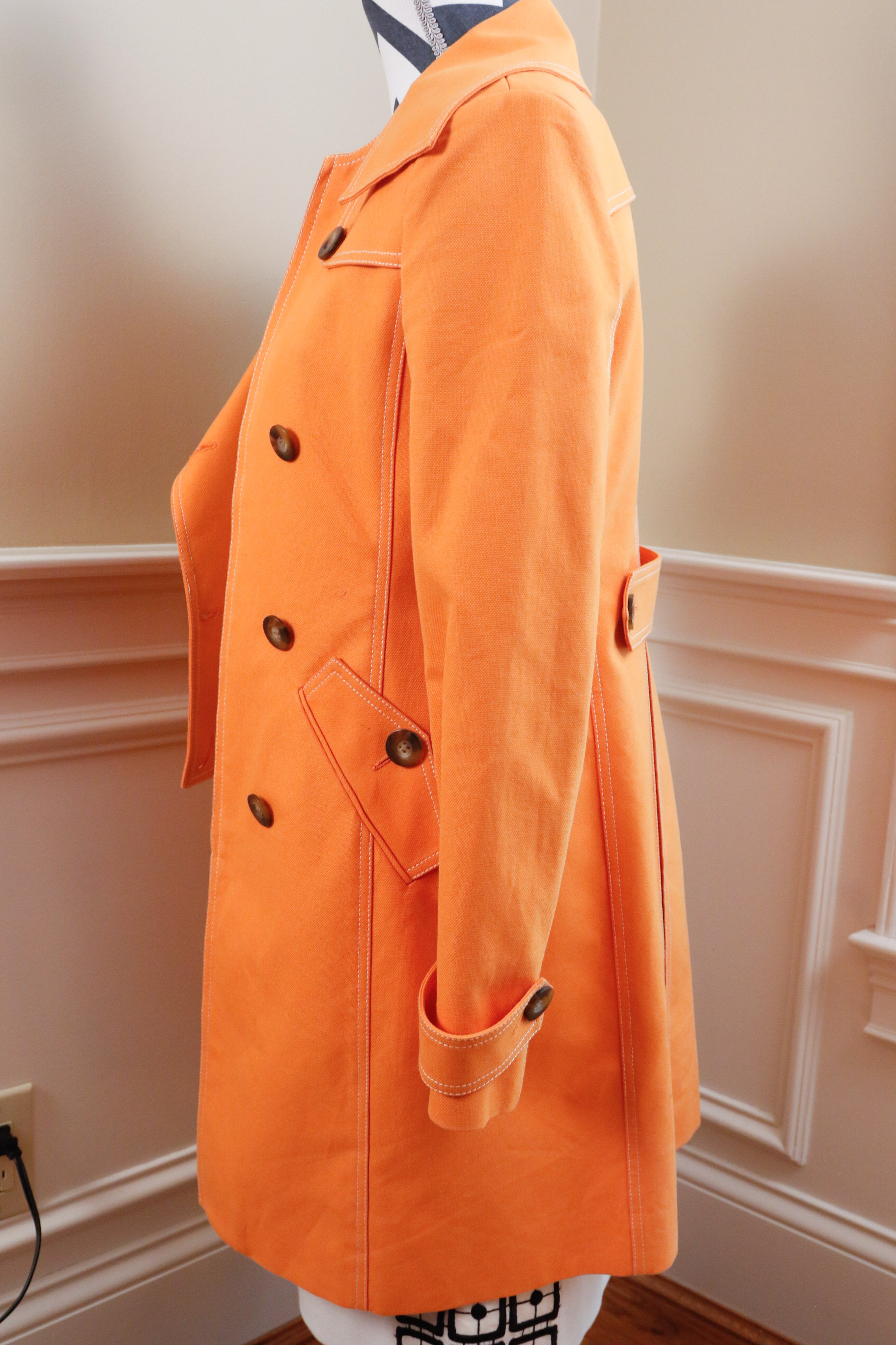 Tory Burch Knit Frock with BCBG Orange Trench Coat