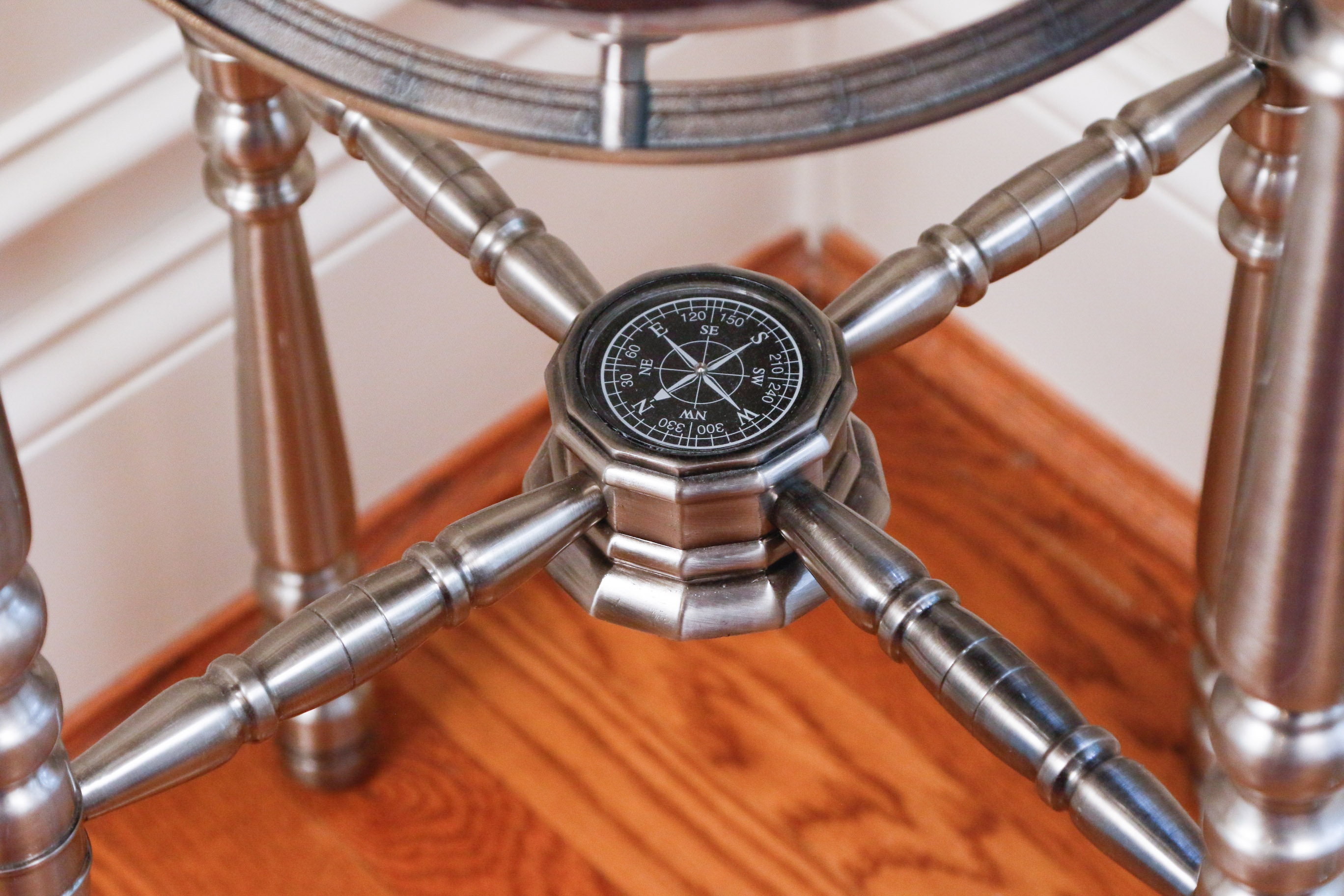 Semi-Precious Gemstone Globe on Floor Stand