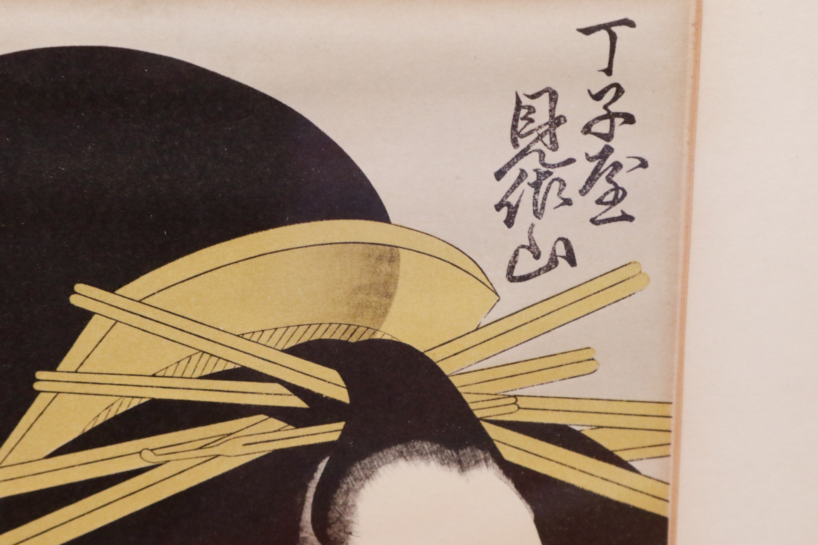 Pair of Kitagawa Utamaro Reproduction Ukiyo-e Woodblock Prints