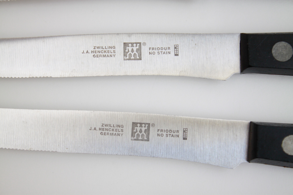 Set of J. A. Henckles International and Cuisinart Knives