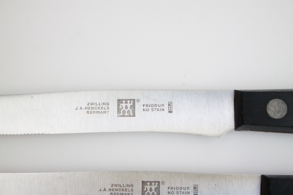 Set of J. A. Henckles International and Cuisinart Knives