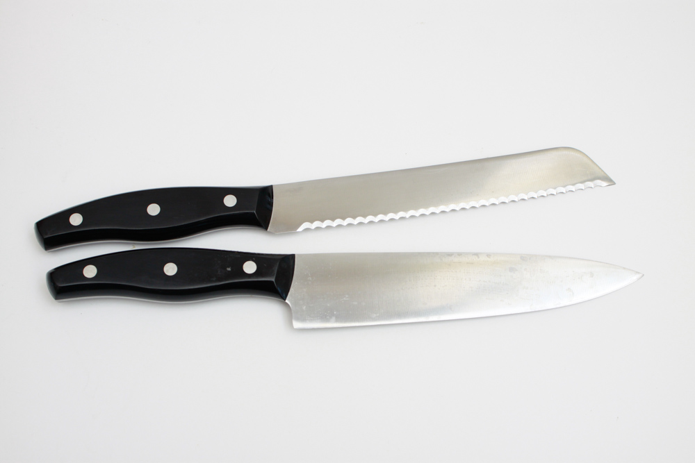 Set of J. A. Henckles International and Cuisinart Knives