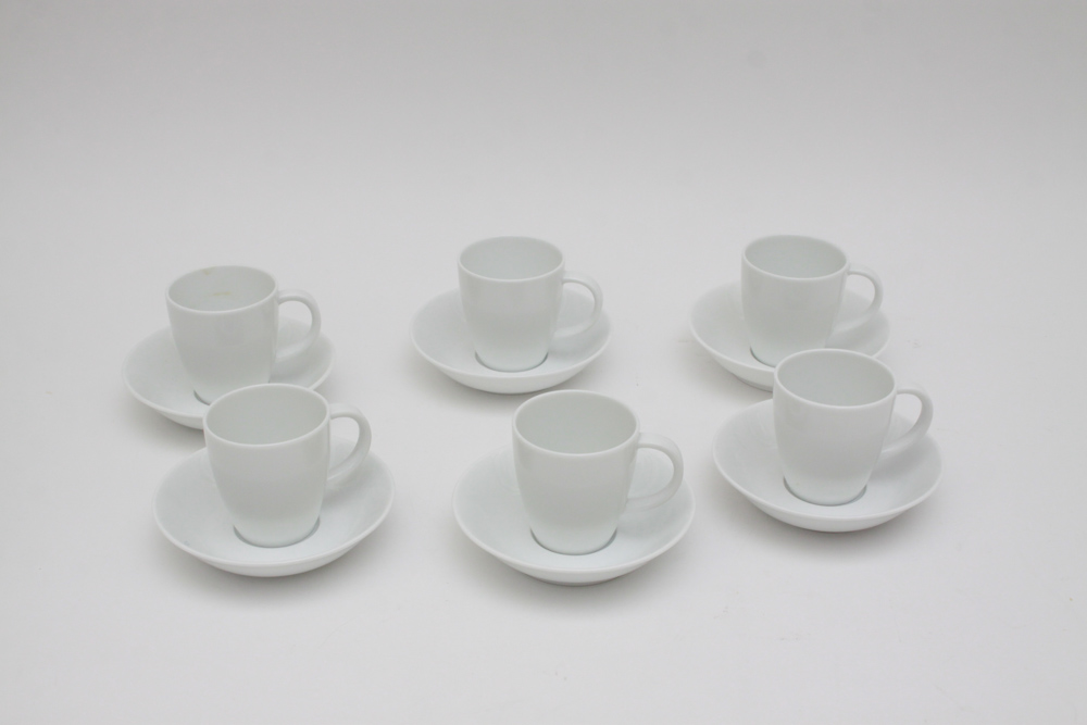 Breville Milk Steamer with Crate&Barrel Porcelain Espresso Set