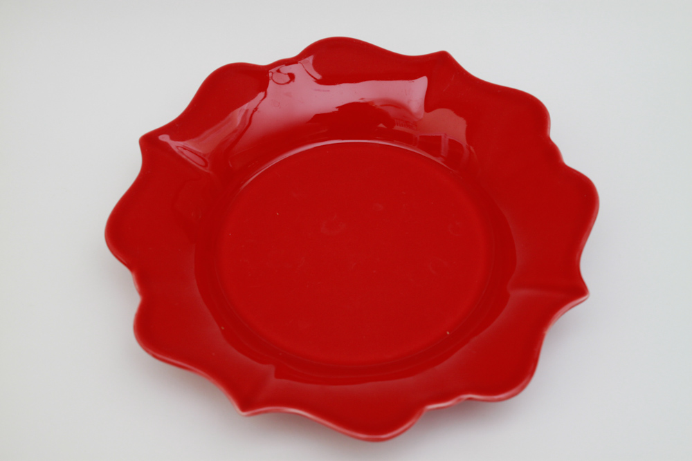 Collection of Colorful Ceramic Bakeware and Plates