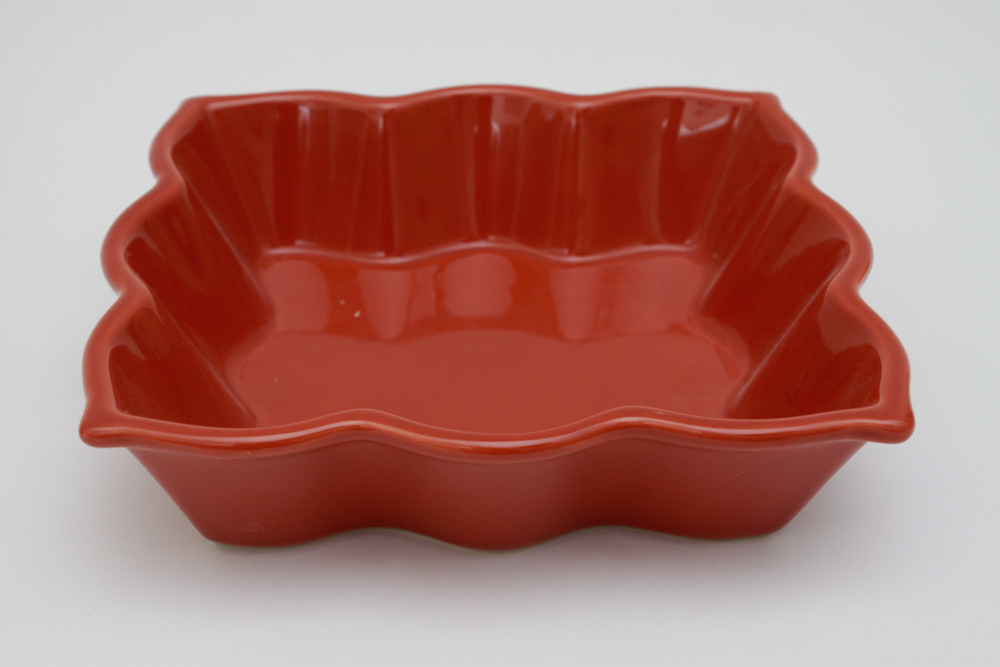 Collection of Colorful Ceramic Bakeware and Plates