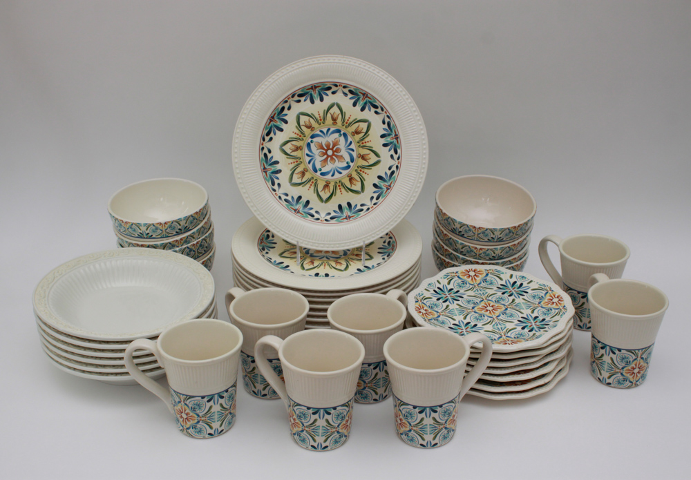 Pier One Imports "Athena" Ironstone Dinnerware Set