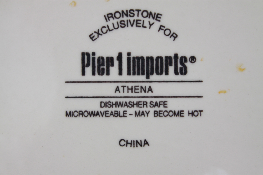 Pier One Imports "Athena" Ironstone Dinnerware Set