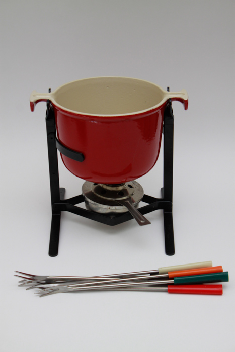 Vintage Le Creuset & Emile Henry Fondue Set with Casserole Dish