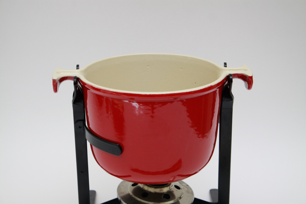 Vintage Le Creuset & Emile Henry Fondue Set with Casserole Dish