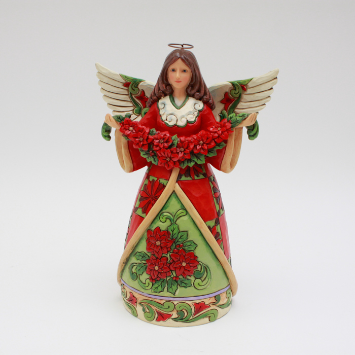 Jim Shore "Christmas Beauty" Angel Poinsettia Figurine