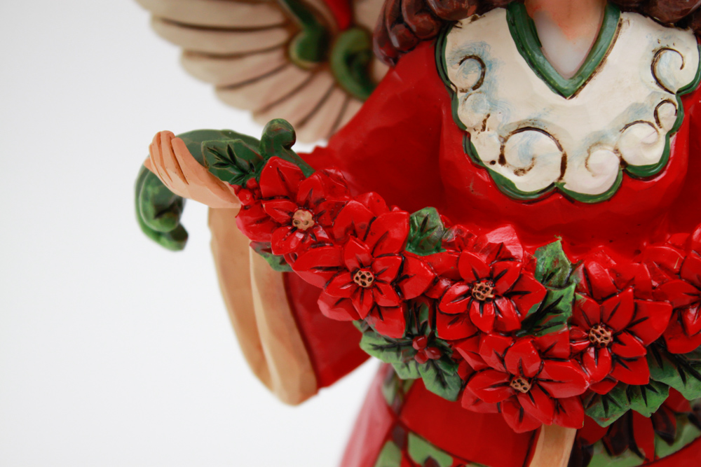 Jim Shore "Christmas Beauty" Angel Poinsettia Figurine